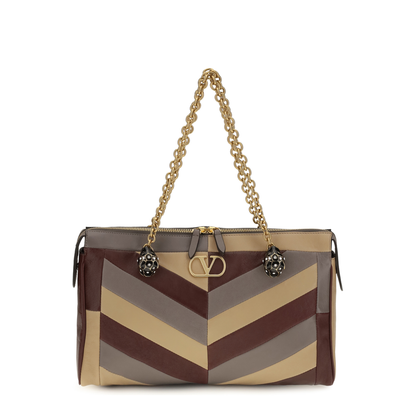 MAYFEYR - Valentino - Medium Panthea Chevron Nappa Shoulder Bag - 9W0B0S70JEL1M7