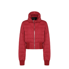 Cropped Down Jacket - Berry Red