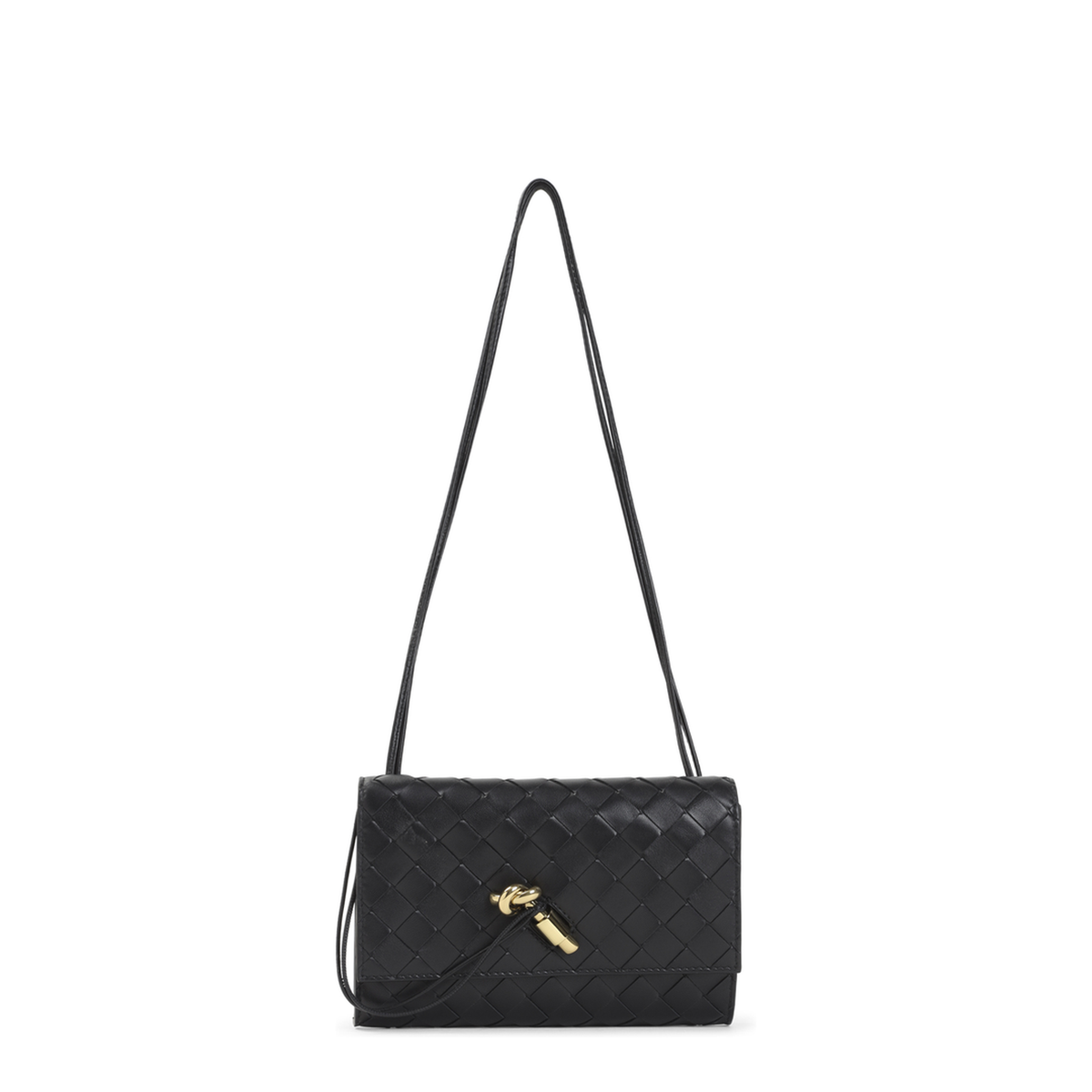 MAYFEYR - Bottega Veneta - Black Grained Leather Andiamo Slim Pouch - 836940VCPP21019