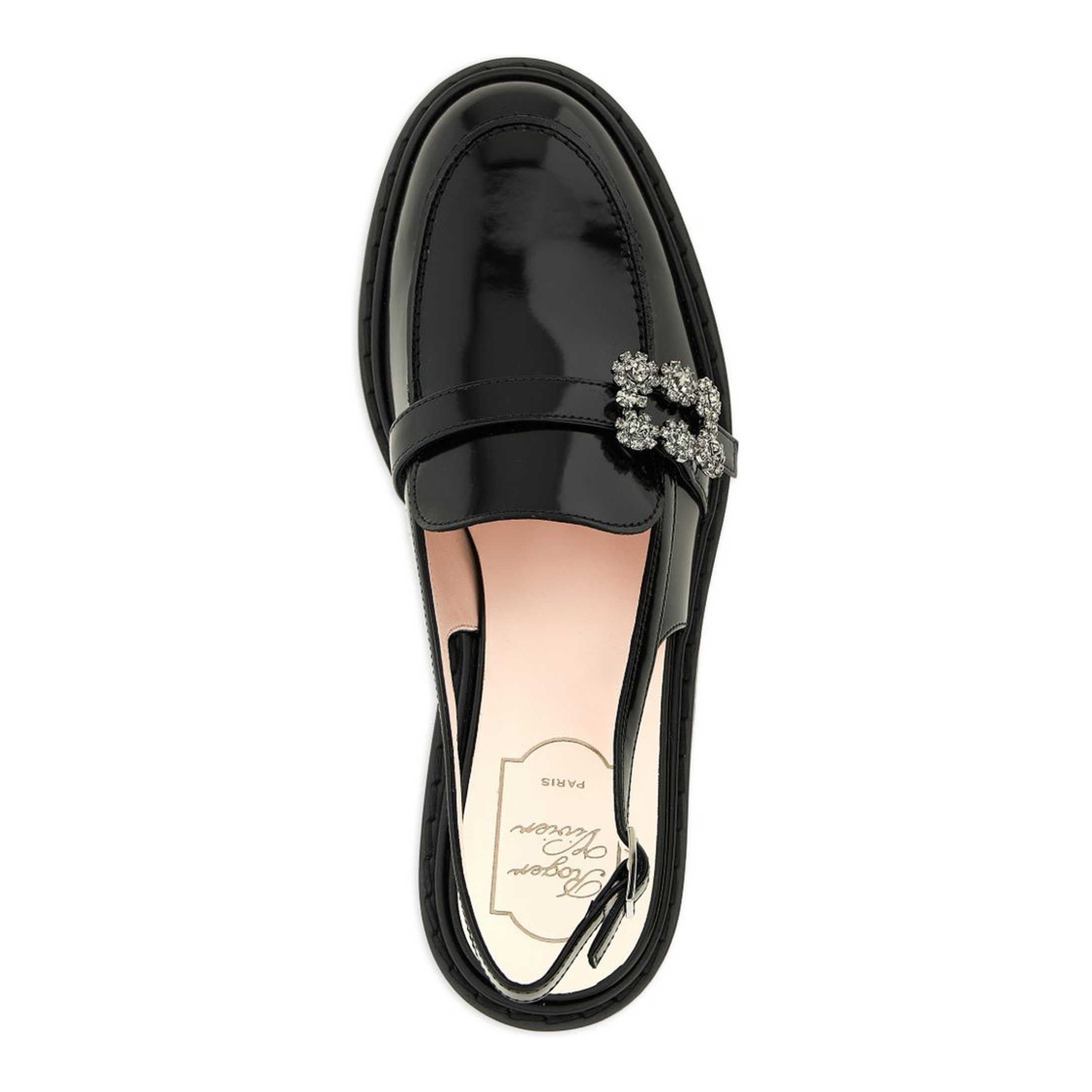 Rangers Black Slingback Loafers