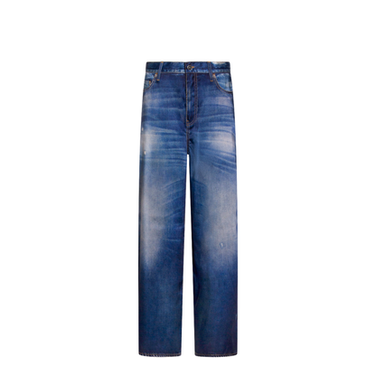 Printed Pants Jeans Effect