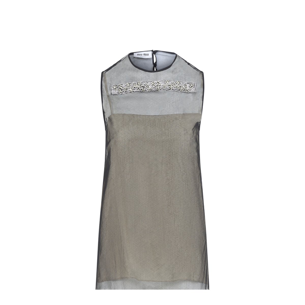 MAYFEYR - Miu Miu - Grey Cotton Top - MT2298SOOO6791F0002