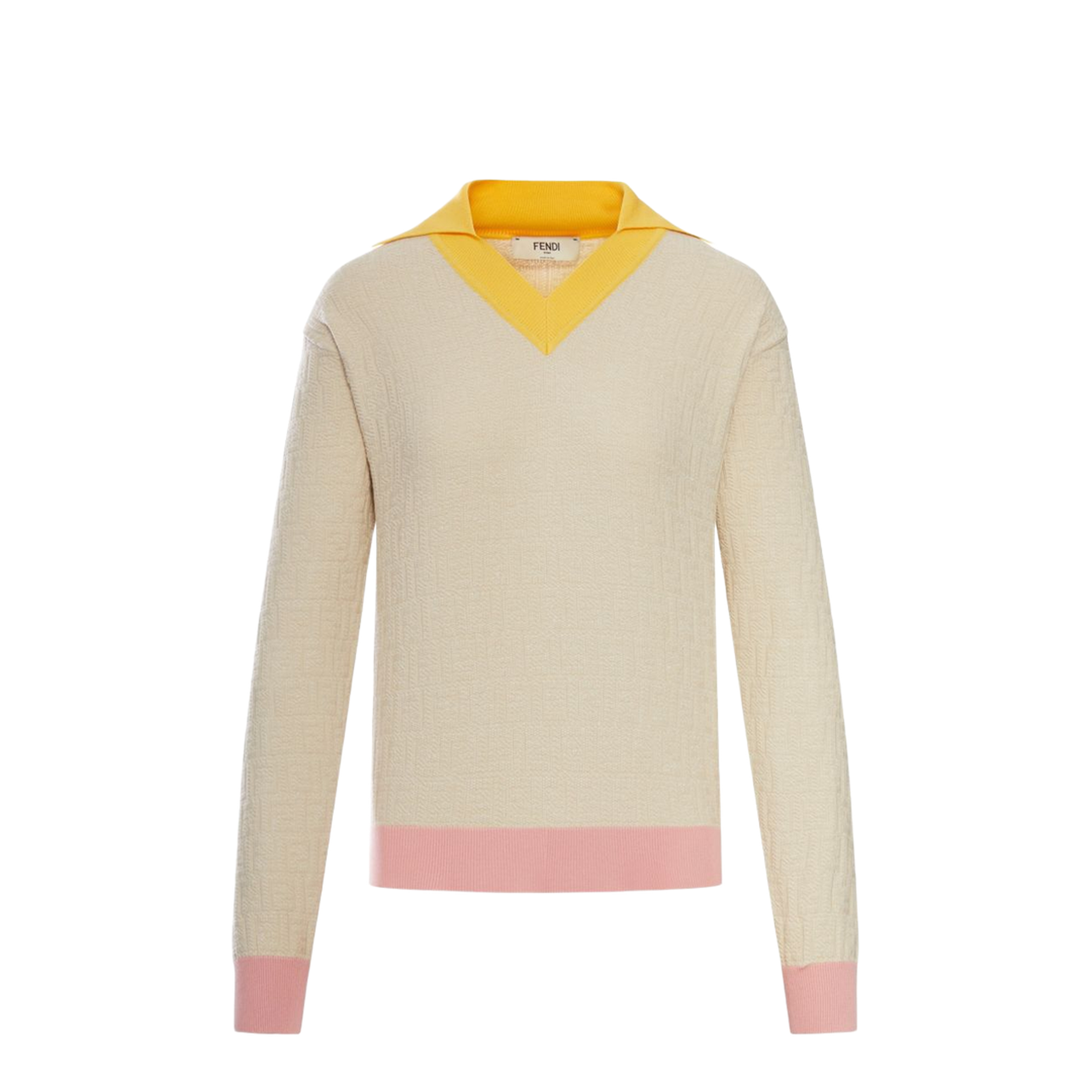 Light Beige Cotton And Silk Jumper