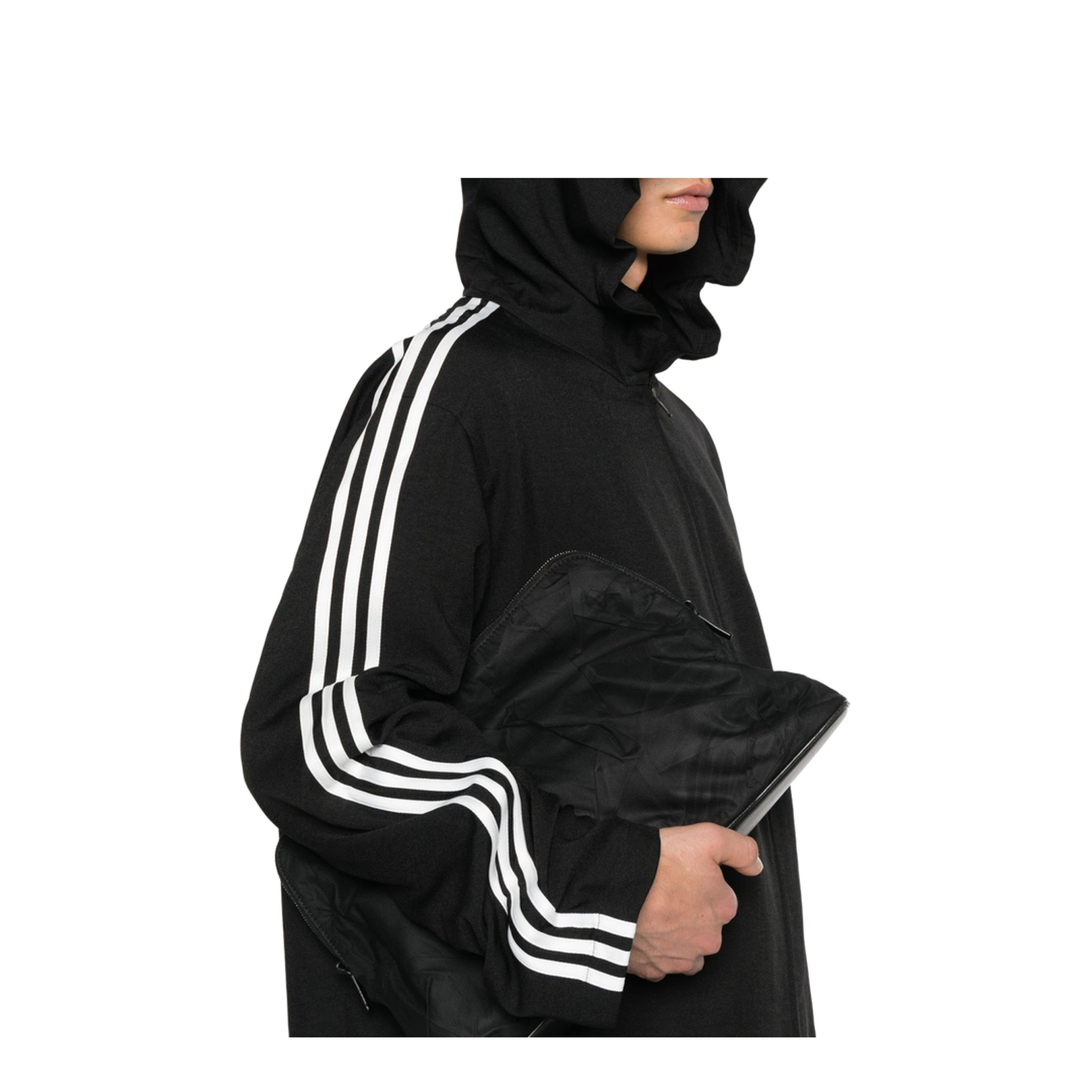 Hooded Neckline Zip Fastening Long Sleeves Relaxed Fit Hoodie