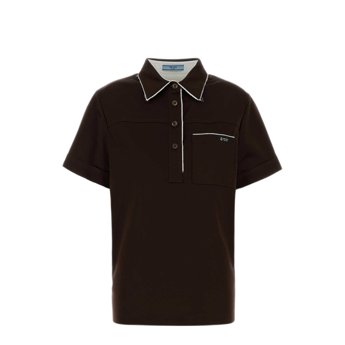 MAYFEYR - Prada - Chocolate Cotton Polo Shirt - P963NSOOO173LF0192