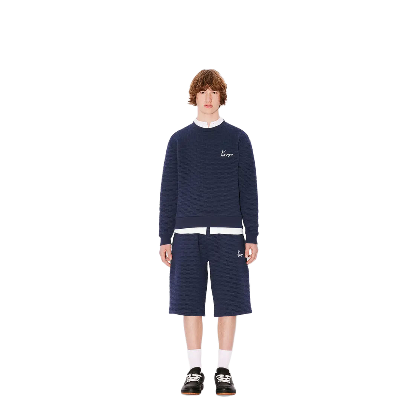 Embroidered Logo Long Sleeve Sweater