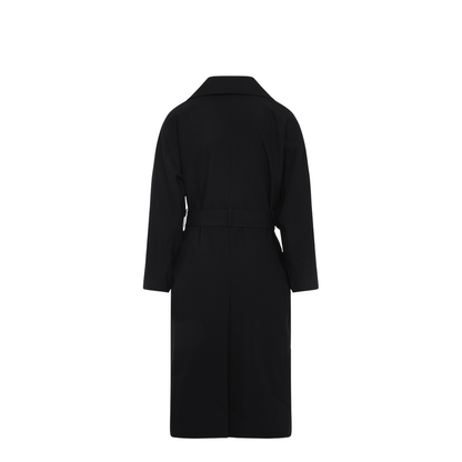 Long Coat in Grain de Poudre
