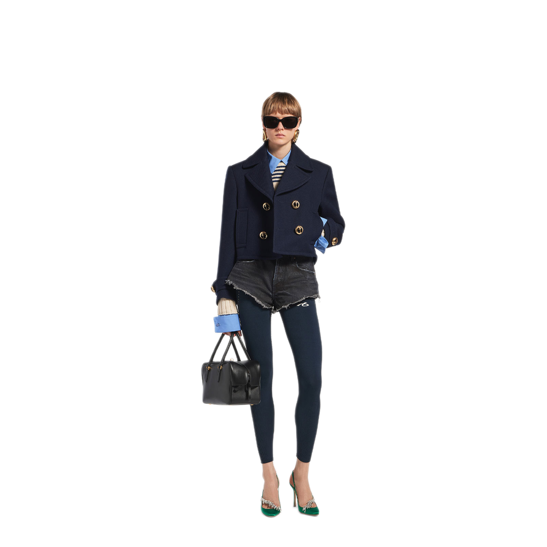 MAYFEYR - Balenciaga - Cropped Peacoat In Textured Wool - A002D7TUU168065