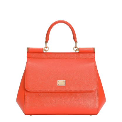 Sicily Medium Calfskin Top-Handle Bag - Rosa Carne