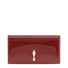 Patent Calf Leather Clutch - Empire Red