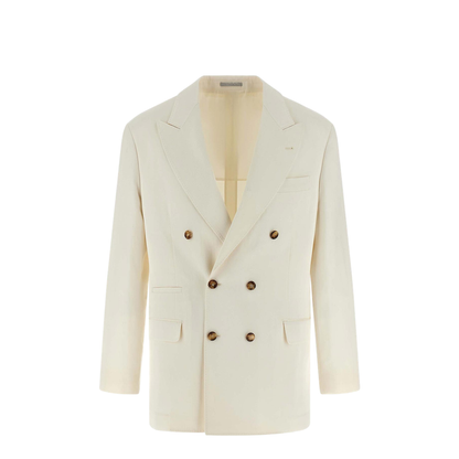 Linen Silk Blazer Beige