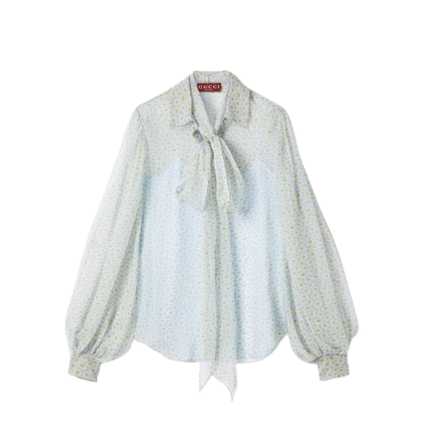 Printed Silk Chiffon Shirt in Multicolor