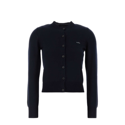 MAYFEYR - A.P.C. - Dark Blue Wool Blend Cardigan - WVBEPF22346IAK
