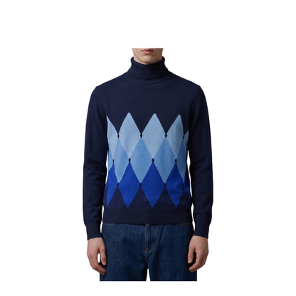 MAYFEYR - BALLANTYNE - Cashmere Diamond Rollneck Sweater - B2P01012KA893560