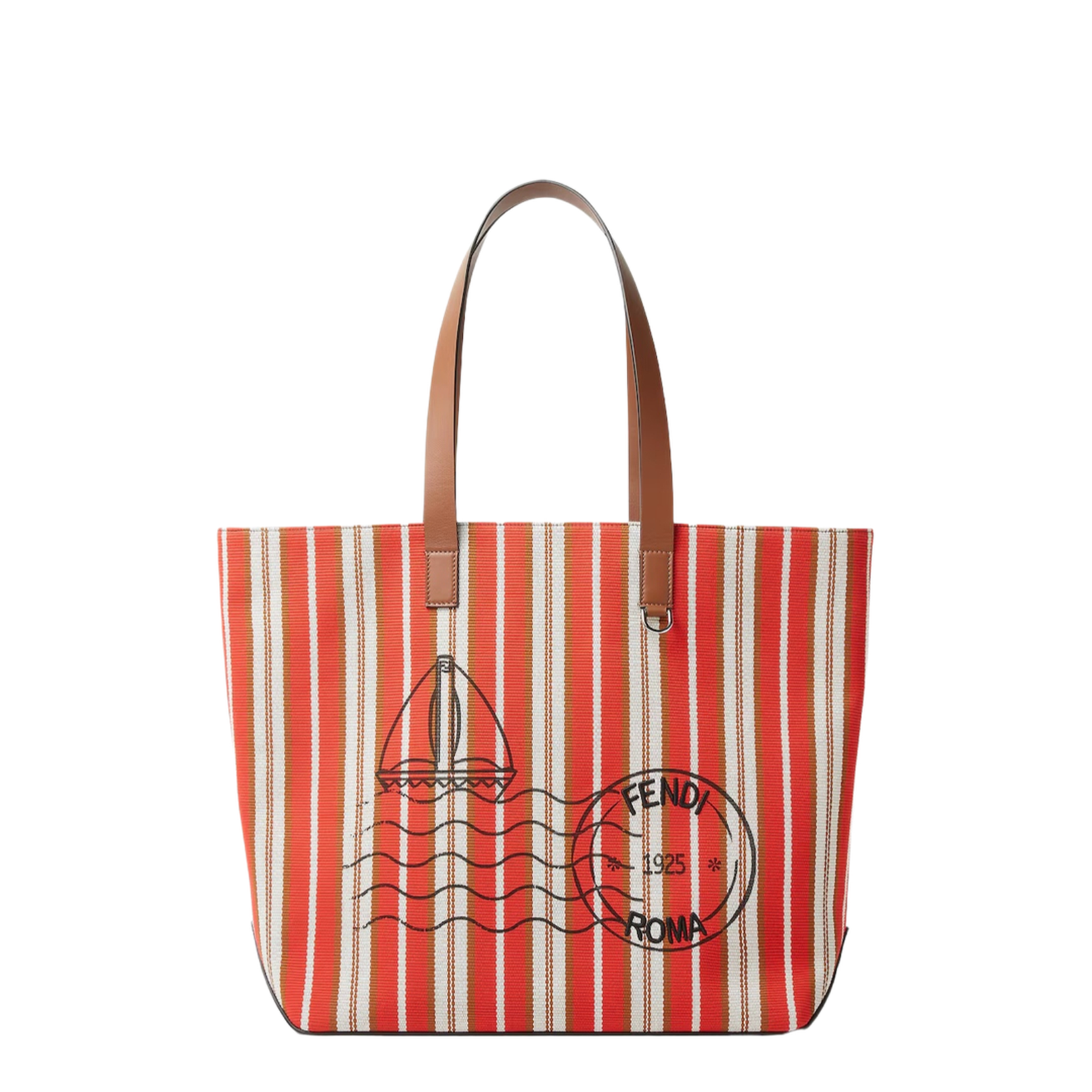 Shopping Bag Medium Multicolor Stripe Printed Canvas Bag