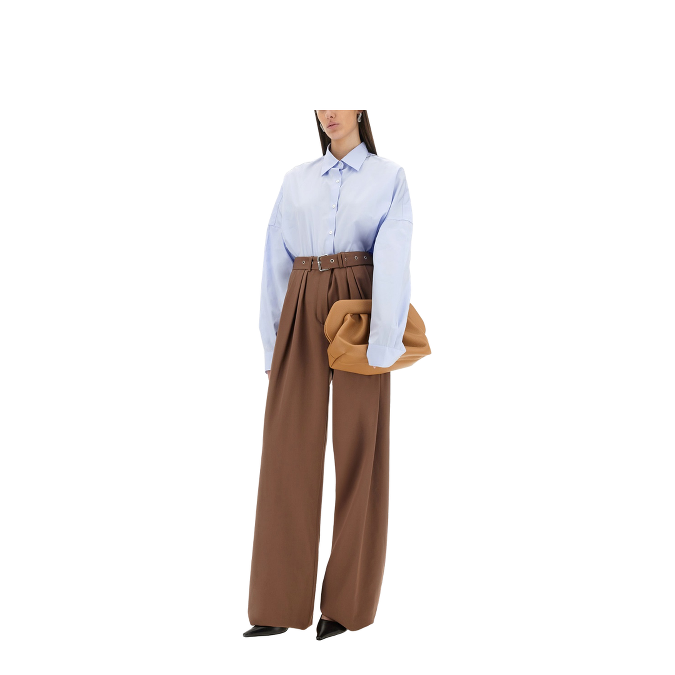 Wide-Leg Pants with Belt