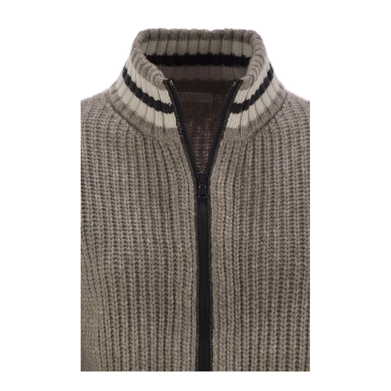 Cashmere Cardigan with Shiny Trims