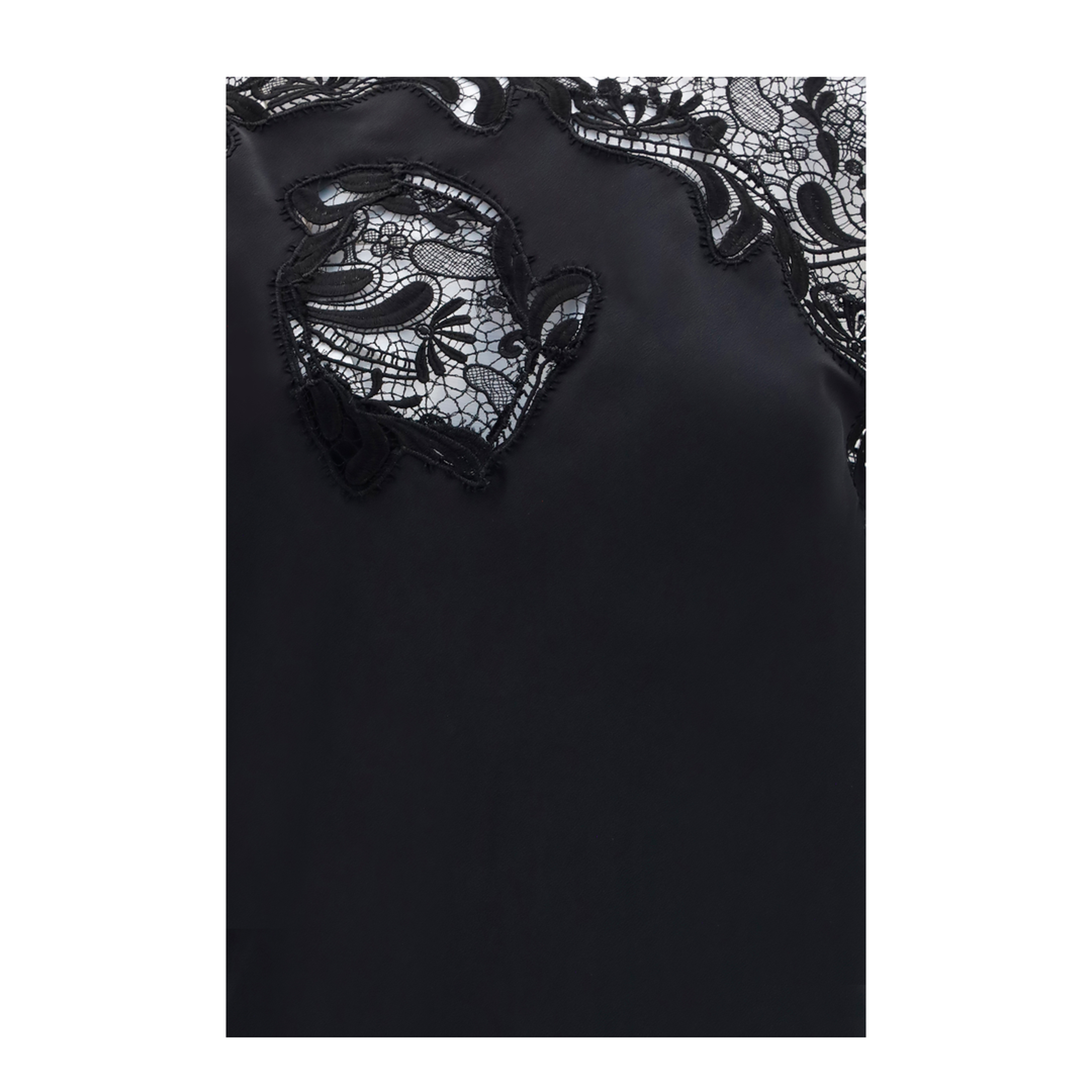 MAYFEYR - Ferragamo - Silk Dress With Lace - 785506001