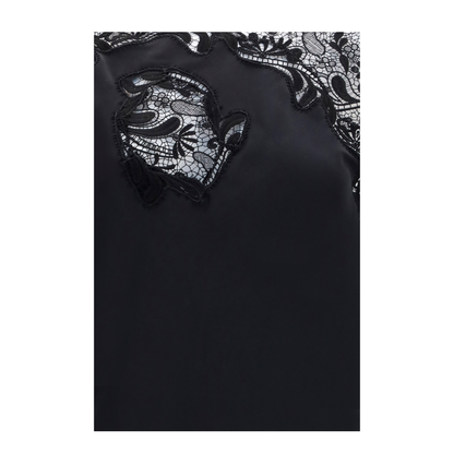 MAYFEYR - Ferragamo - Silk Dress With Lace - 785506001