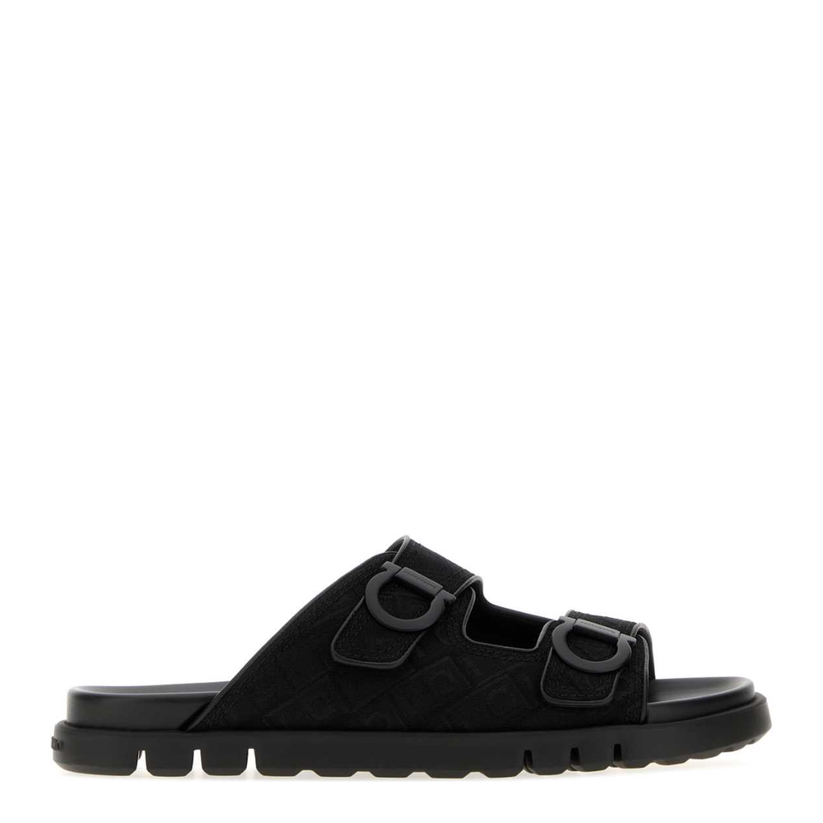 MAYFEYR - Ferragamo - Black Jacquard Colly Slippers - 029157775573MNERLOGNERLUC