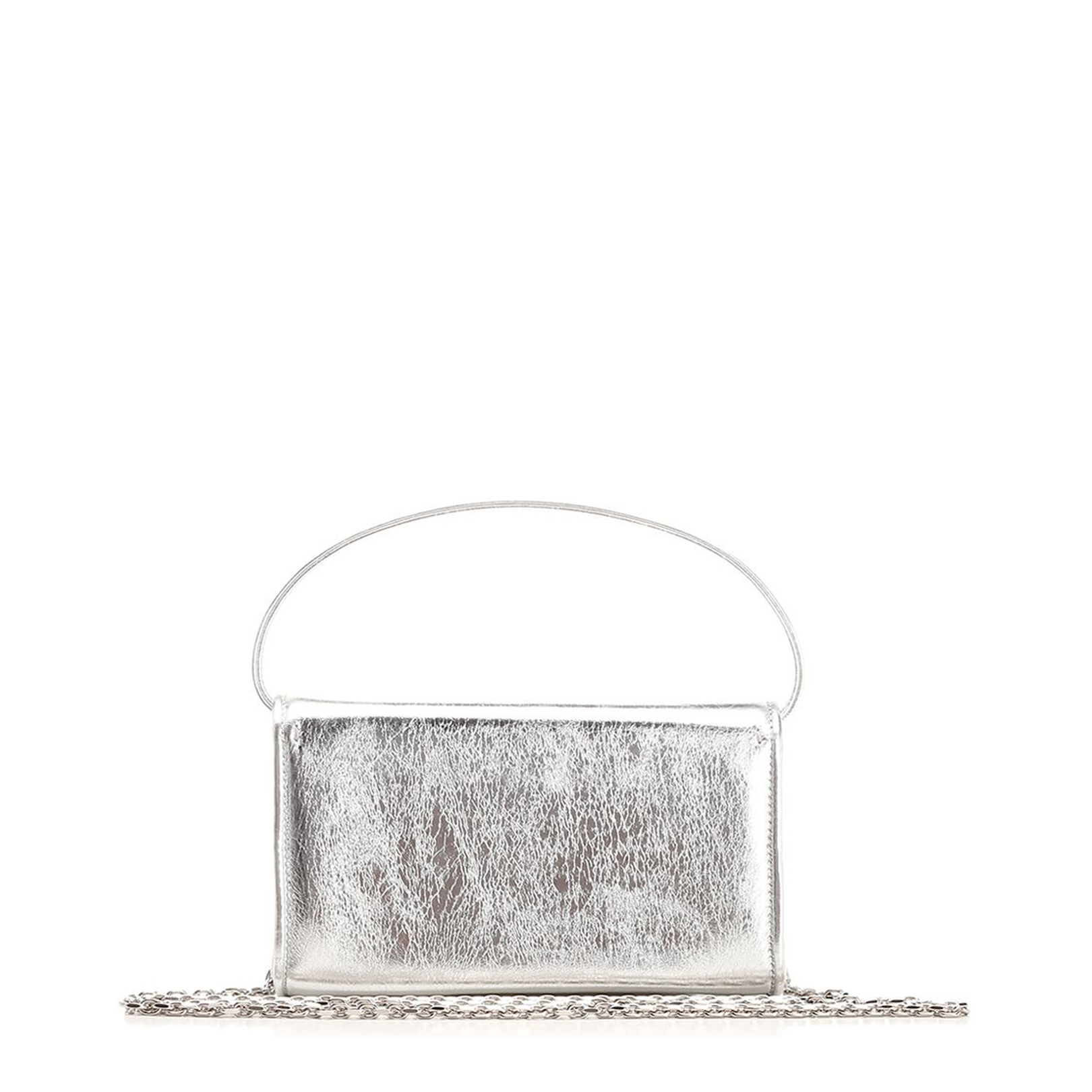 Pilgrim Micro Bag in Silver Leather