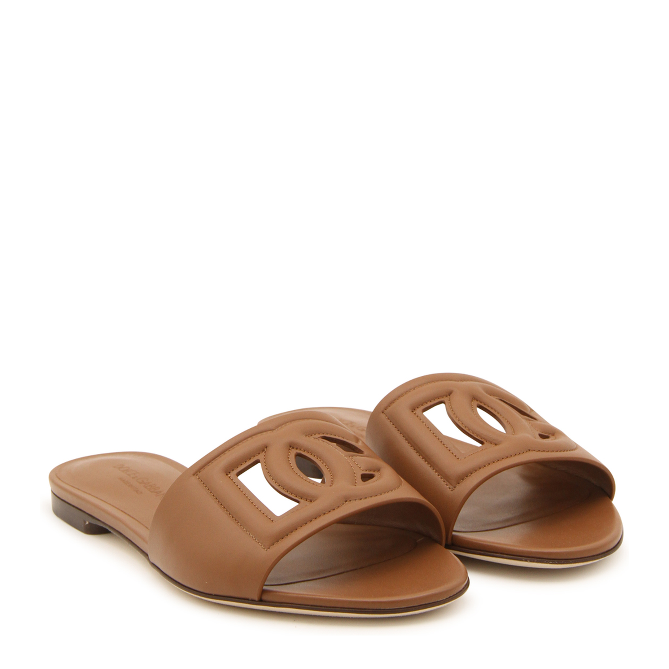 Calfskin Sliders with Logo