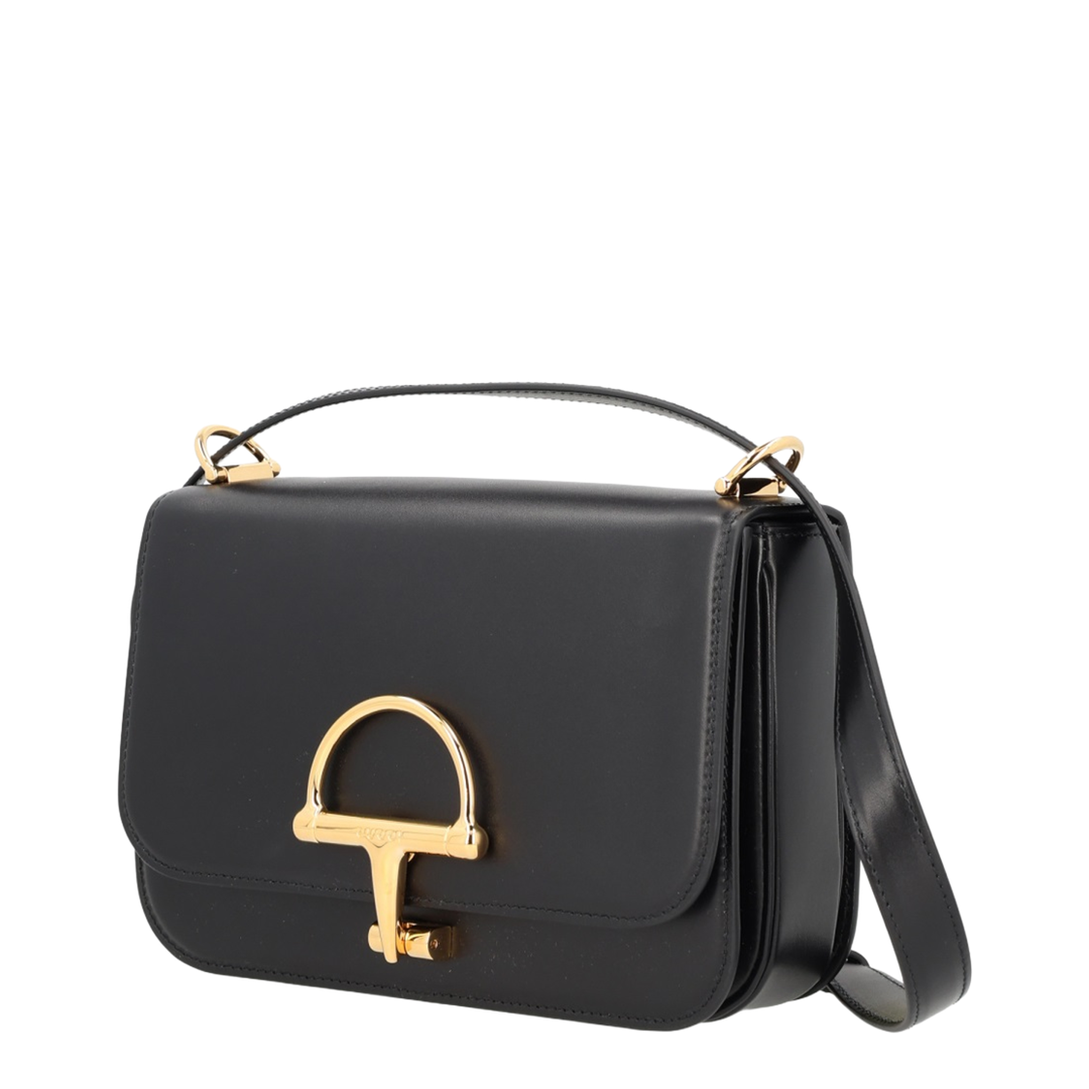 Siena Small Shoulder Bag in Black Leather