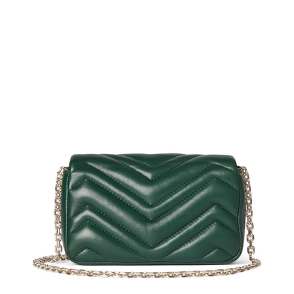 GG Marmont Mini Shoulder Bag Matelassé Nappa Leather - Green