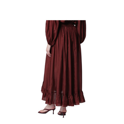 MAYFEYR - Zimmermann - Aster Maxi Skirt In Merlot - 8440SSS261SIME