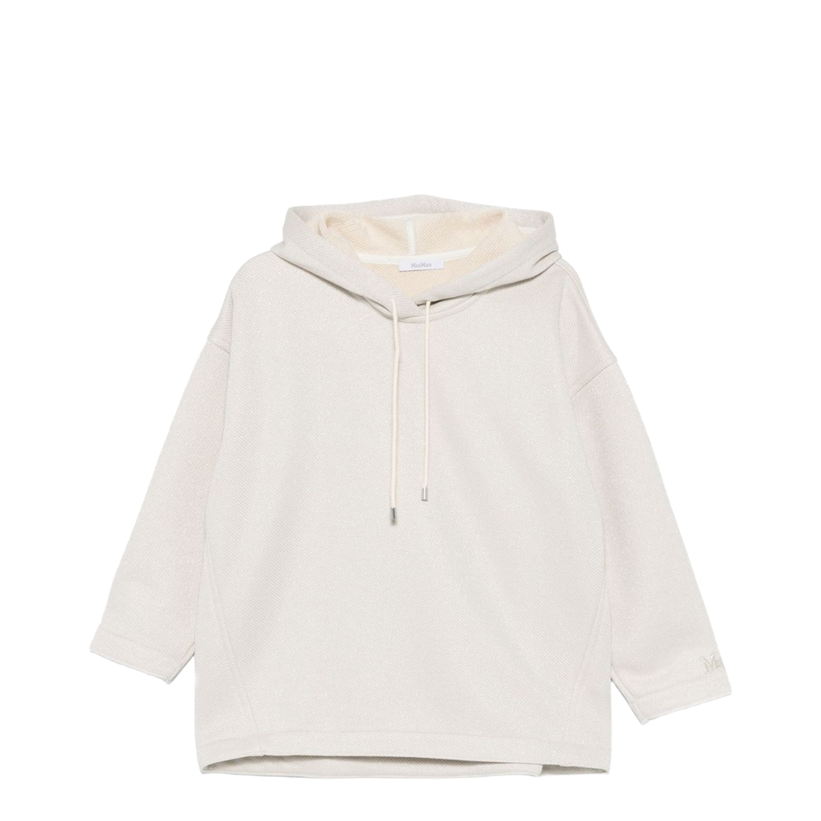 Cotton Blend Hoodie in Beige