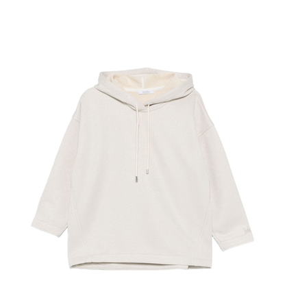 Cotton Blend Hoodie in Beige