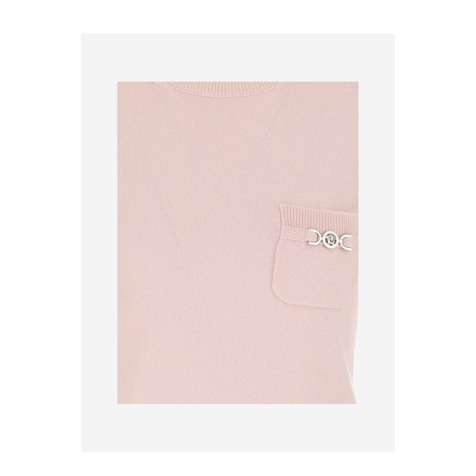 Virgin Wool & Cashmere Sweater with Medusa Detail