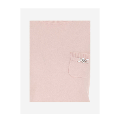 Virgin Wool & Cashmere Sweater with Medusa Detail