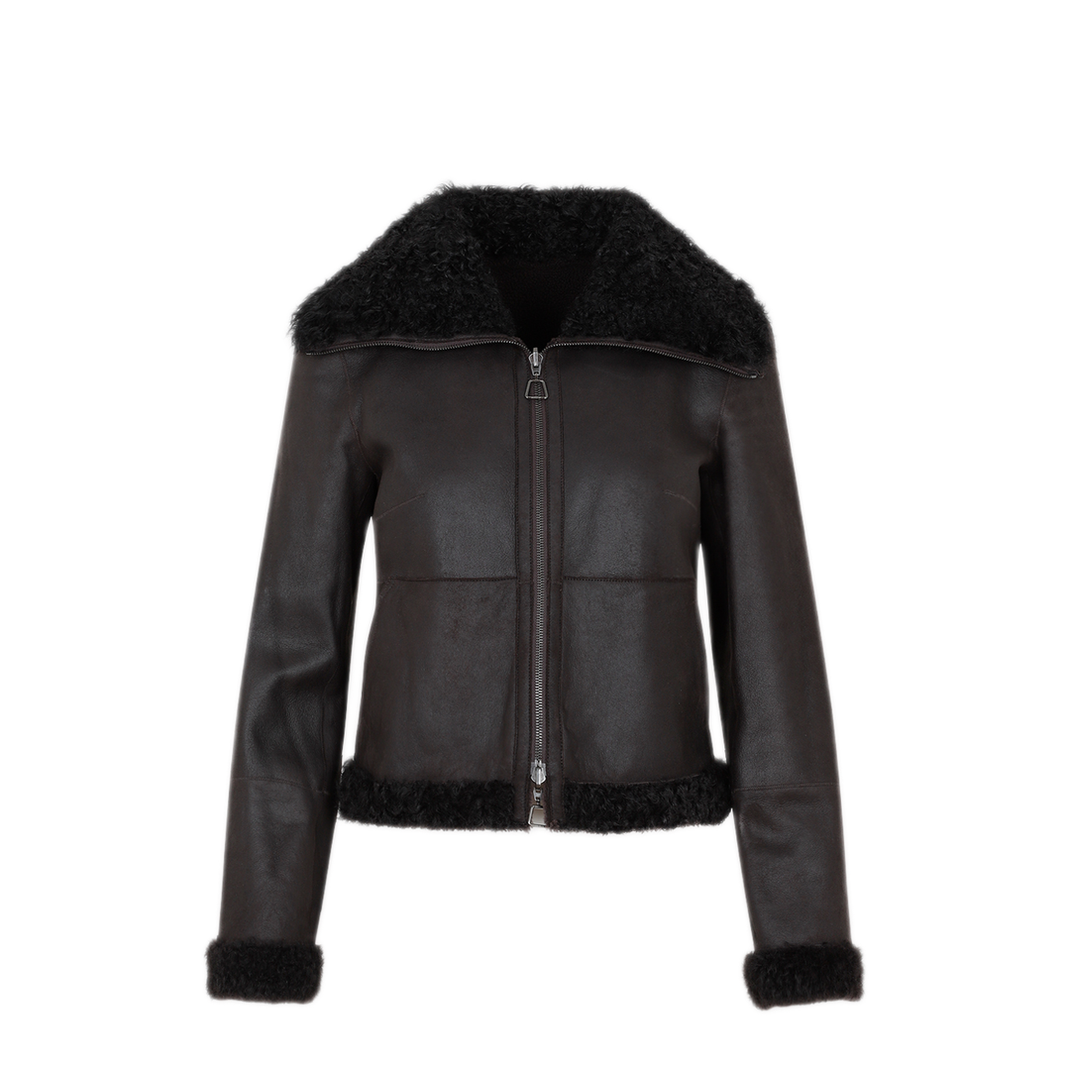 MAYFEYR - AKRIS - Mocca Lamb Leather Jacket - 016433004822149