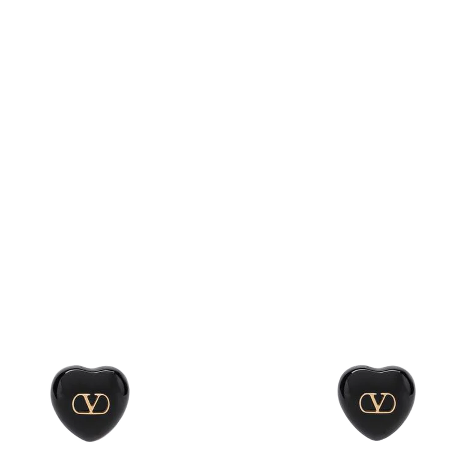 Royal Black Heart Earrings