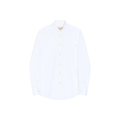 MAYFEYR - Valentino - Oxford Cotton Shirt With Vgold - 9V3ABB84BH10BO
