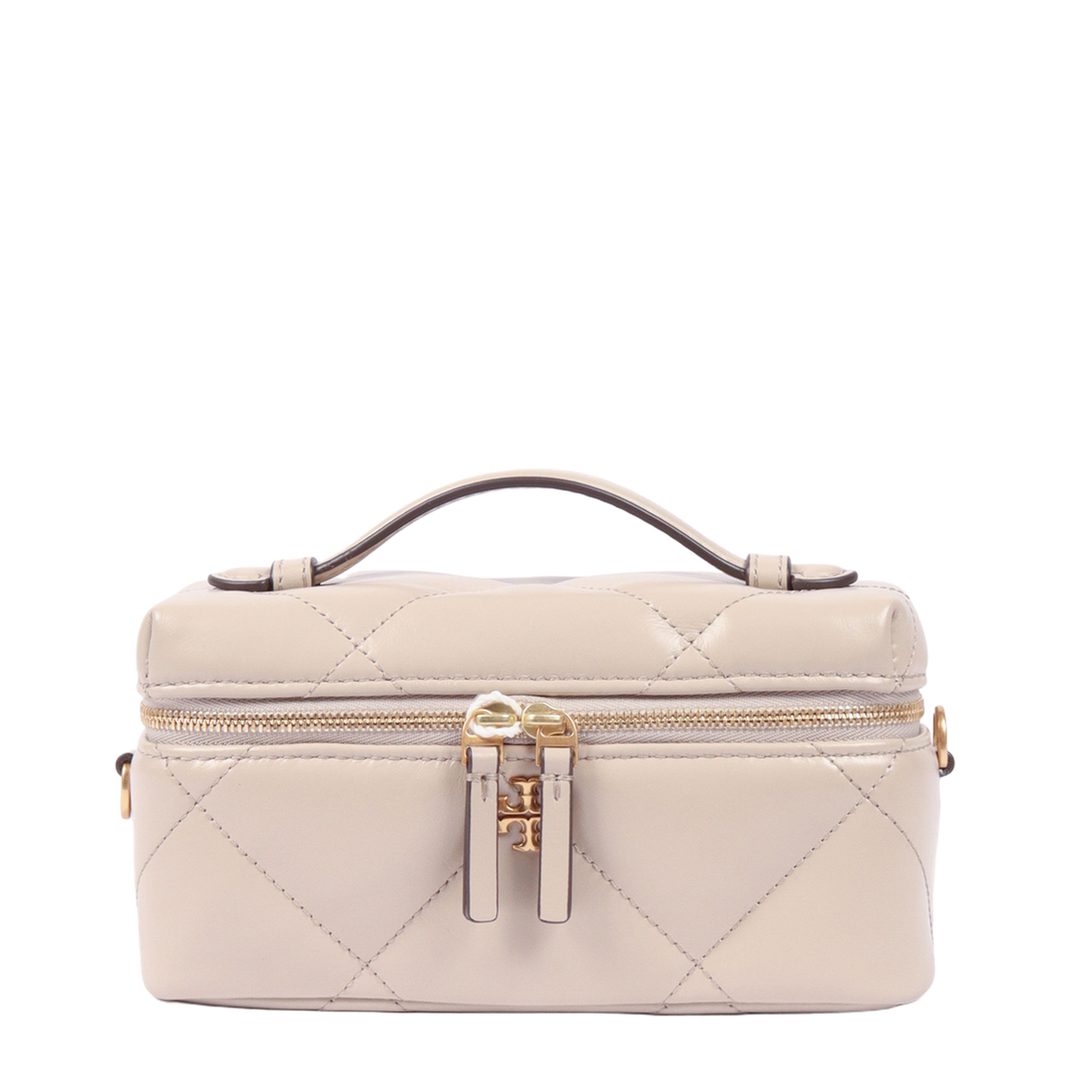 Kira Leather Beauty Case in Natural