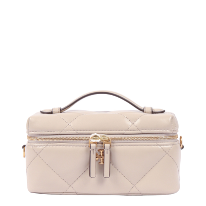 Kira Leather Beauty Case in Natural