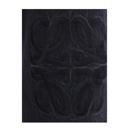 Anagram Baggy Jeans in Denim Black