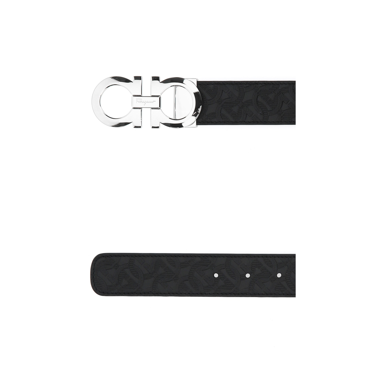 MAYFEYR - Ferragamo - Black Leather Reversible Belt - 675542724127NERO