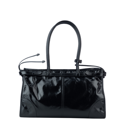 Black Leather Shoulder Bag