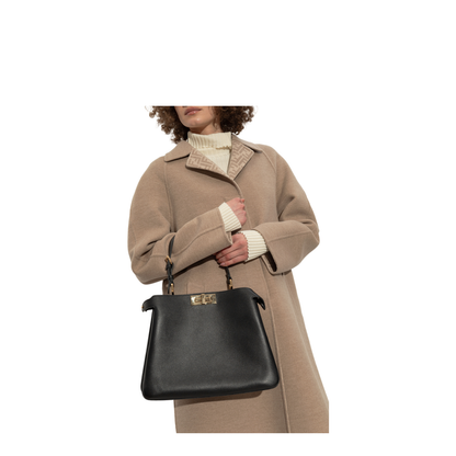 Peekaboo Mini Leather Top Handle Bags - Black