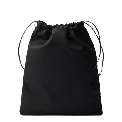 Black Pouch in Re-Nylon with Logo