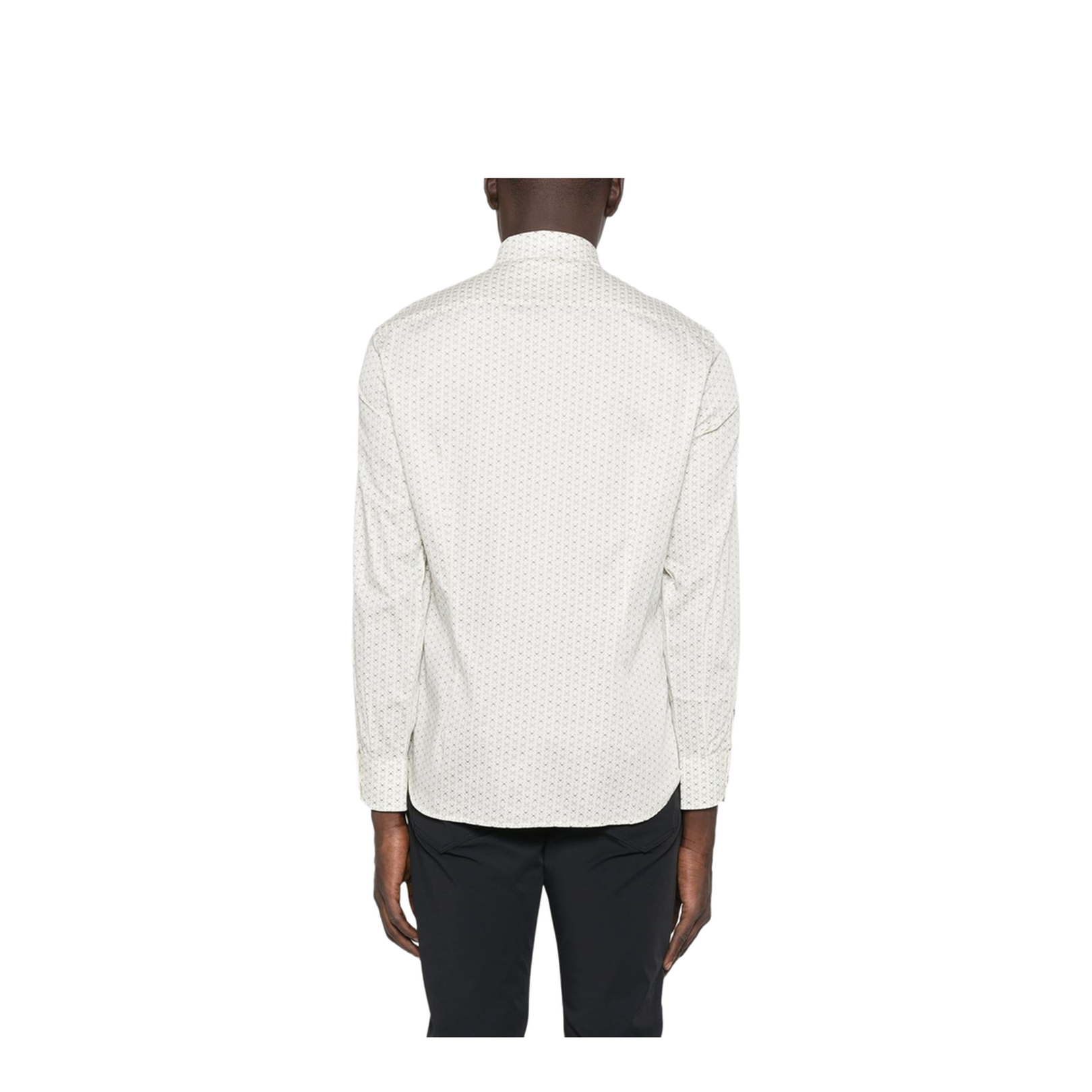 Off-White Geometric Pattern Long Sleeve Button Fastening Shirt