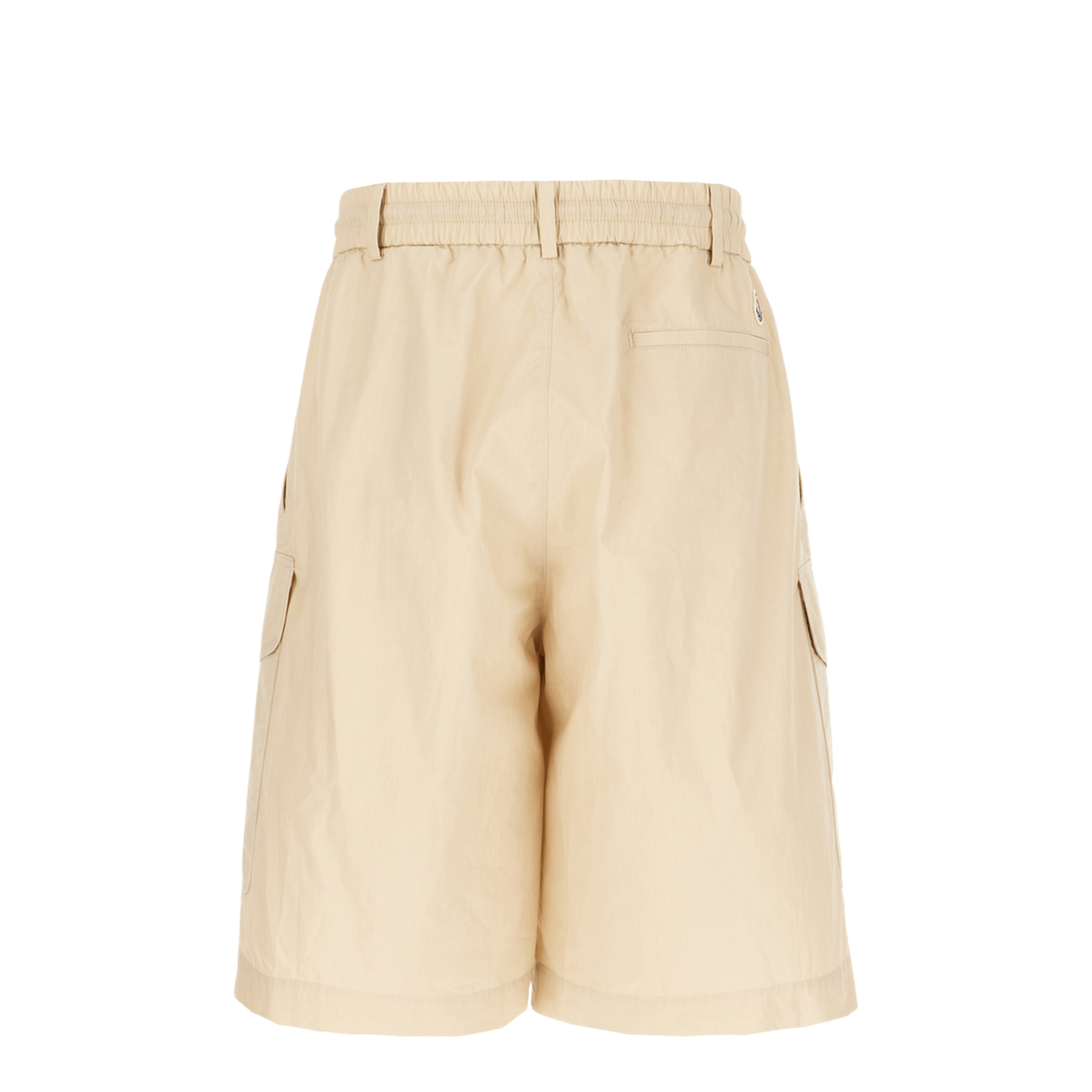 Beige Cotton Bermuda Shorts