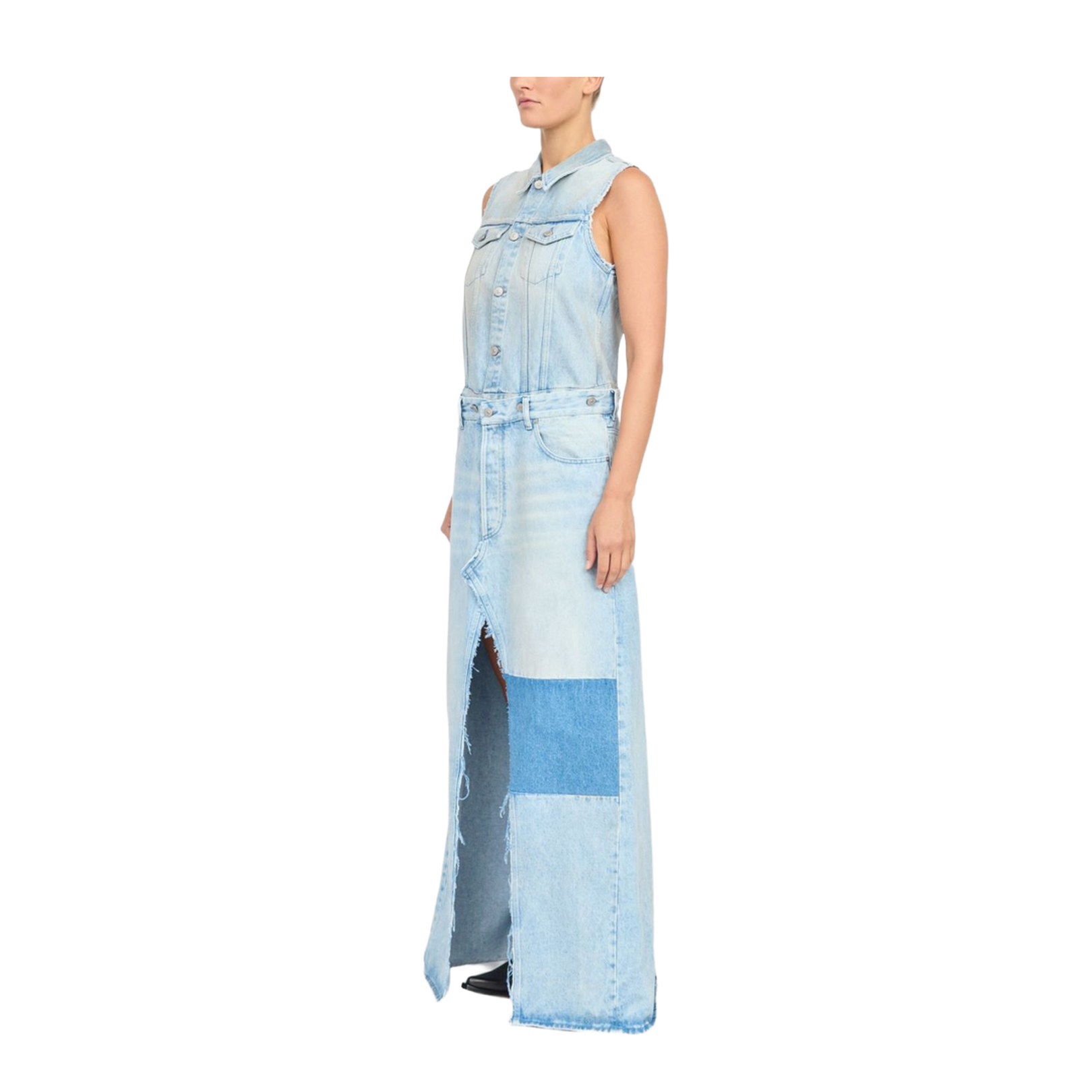 Clear Blue Maxi Denim Dress