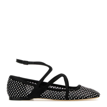 MAYFEYR - Jimmy Choo - Astoria Flat Ballerinas - ASTORIAFLATQHSBLACRY