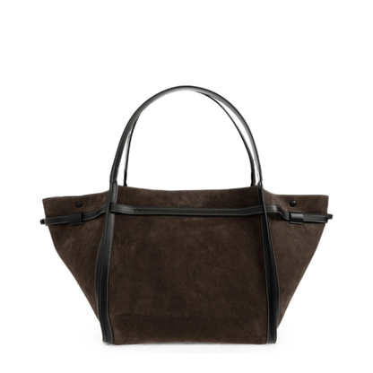 T Timeless Medium Leather Tote Bag - Brown