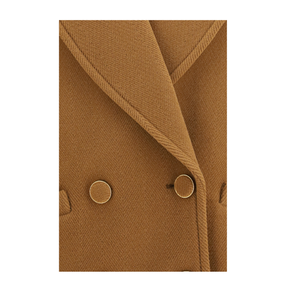 MAYFEYR - Chloè - Double-Breasted Herringbone Wool Short Coat - CH26AMA06077