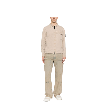 Brushed Organic Cotton Canvas Overshirt